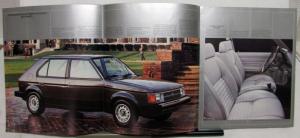 1984 Dodge Omni The World Still Hasn't Beaten This Car Features Sales Brochrue