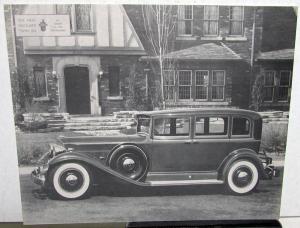 1932 Packard Twin Six 5 Passenger Sedan Photo From Sales Portfolio Set Reprint