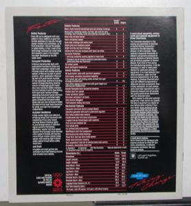 1984 Chevrolet Celebrity First Class Comfort Features Sales Brochure