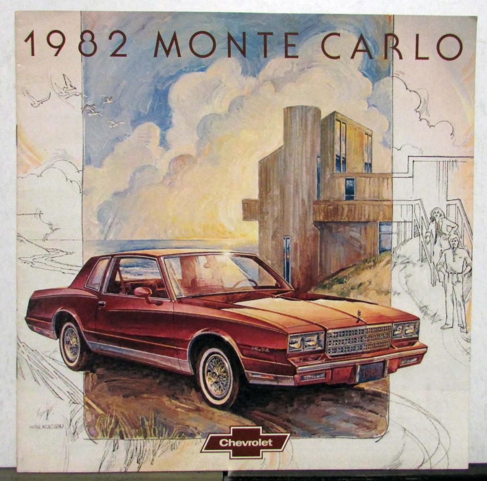 1982 Chevrolet Monte Carlo Sport Coupe Two Tone Color Options Sales Brochure