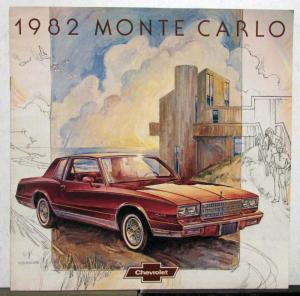 1982 Chevrolet Monte Carlo Sport Coupe Two Tone Color Options Sales Brochure