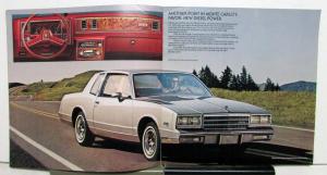 1982 Chevrolet Monte Carlo Sport Coupe Two Tone Color Options Sales Brochure