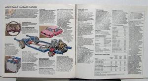 1982 Chevrolet Monte Carlo Sport Coupe Two Tone Color Options Sales Brochure