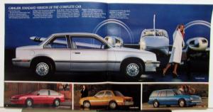 1982 Chevrolet Cavalier CL Hatchback Coupe Wagon Specifications Sales Brochure