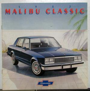 1982 Chevrolet Malibu Classic Interior Exterior Specifications Sales Brochure