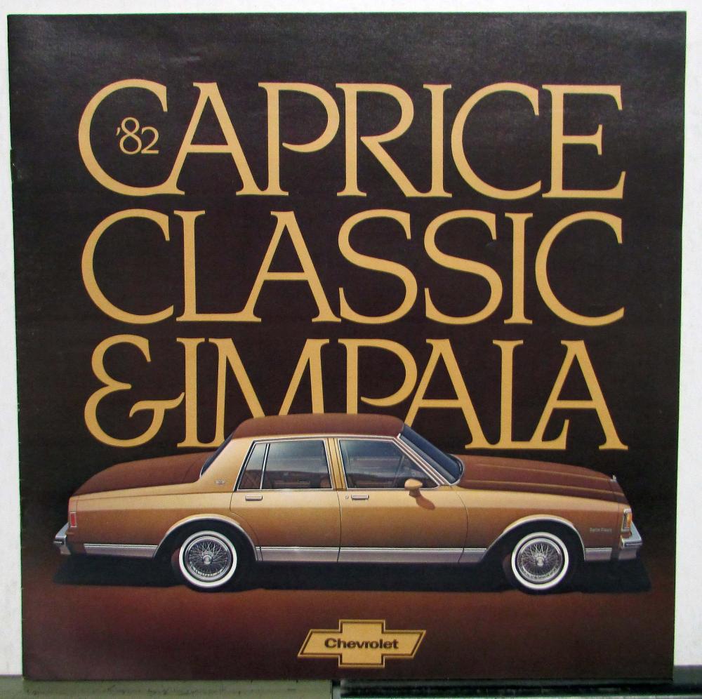1982 Chevrolet Caprice Classic Impala Options Specifications Sales Brochure