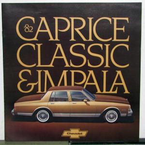 1982 Chevrolet Caprice Classic Impala Options Specifications Sales Brochure