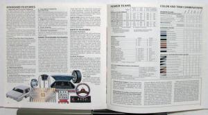 1982 Chevrolet Caprice Classic Impala Options Specifications Sales Brochure