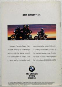1993 BMW Full Line Small Sales Brochure