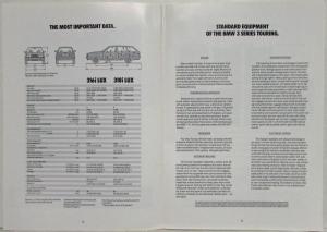1993 BMW 3 Series Touring Sales Brochure - Right-Hand Drive