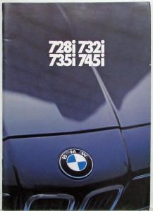 1981 BMW 7-Series Sales Brochure - 728i 732i 735i 745i - Dutch Text