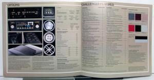 1983 Dodge Challenger Technica Imported Mitsubishi Motors Options Specs Brochure