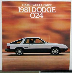 1981 Dodge O24 De Tomaso Front Wheel Drive Two Tone Package Specs Sales Brochure