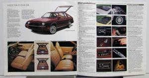 1981 Dodge O24 De Tomaso Front Wheel Drive Two Tone Package Specs Sales Brochure