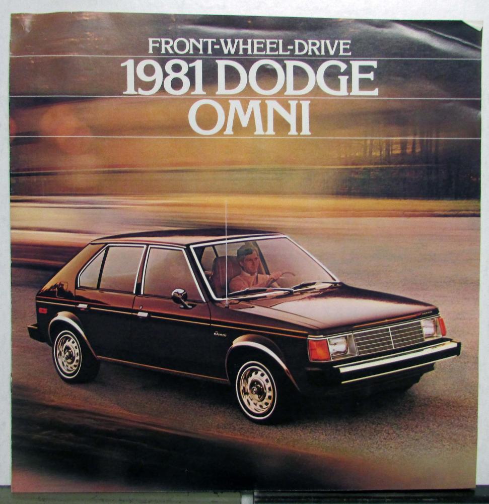 1981 Dodge Omni Front Wheel Drive  Two Tone Colors Options Sales Brochure