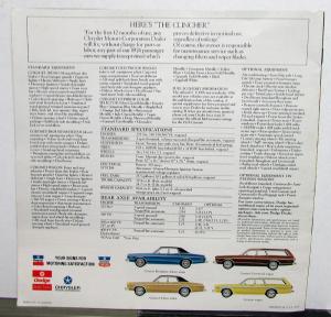 1976 Dodge Coronet Sedans Wagons Brougham Crestwood Features Sales Brochure