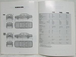 1994 BMW 7 Series Sales Brochure - 740i 740iL 750iL