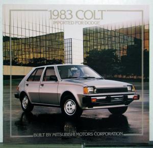 1983 Dodge Colt Imported Mitsubishi Motors Deluxe Hatchback RS LS Sales Brochure