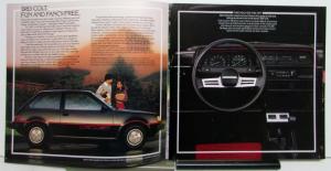 1983 Dodge Colt Imported Mitsubishi Motors Deluxe Hatchback RS LS Sales Brochure