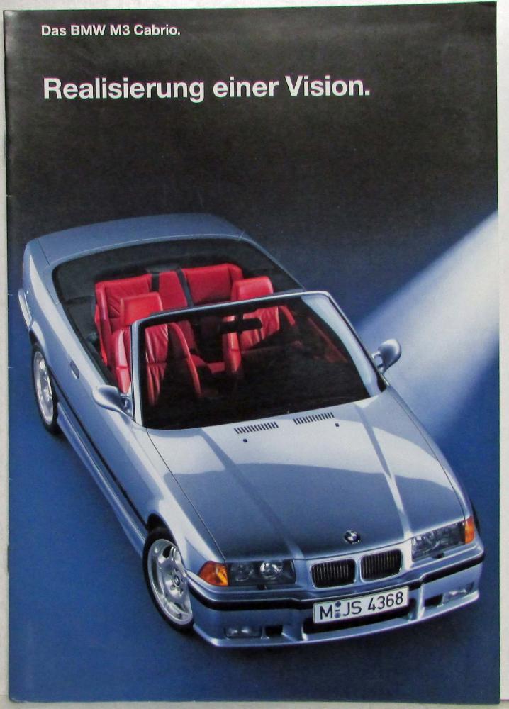 1994 BMW M3 Cabrio Sales Brochure - German Text