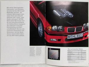 1994 BMW M3 Cabrio Sales Brochure - German Text
