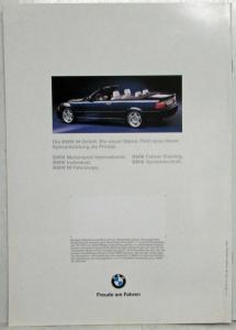 1994 BMW M3 Cabrio Sales Brochure - German Text