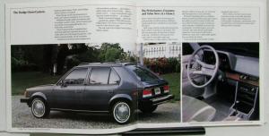 1983 Dodge Omni Custom Interior Exterior Sales Brochure