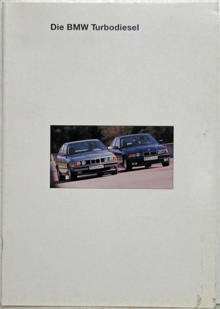 1993 BMW Turbodiesel Sales Brochure - German Text