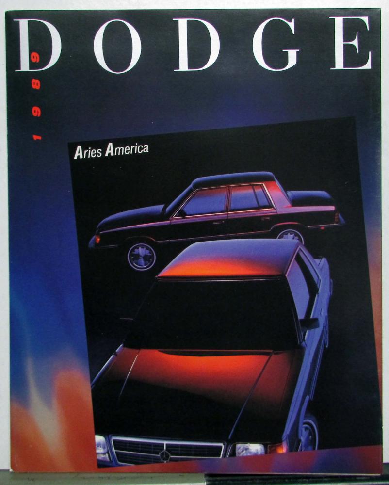 1989 Dodge Aries America Options Interior Exterior Sales Tri-Folder