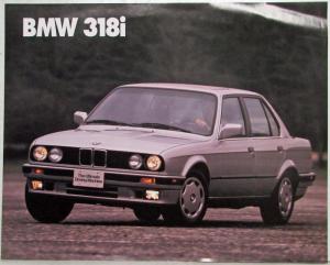 1990 BMW 318i Promo Ad Sheet