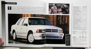 1990 Dodge Spirit Shadow Colt Omni Caravan Pickup Dakota RamCharger Brochure