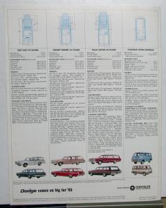 1965 Dodge Wagons Sales Brochure Dart Coronet Polara Sportsman Custom 880 Large