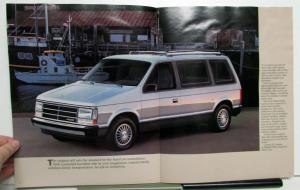 1987 Dodge Caravan SE LE Options Interior Exterior Sales Brochure