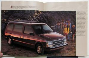 1987 Dodge Caravan SE LE Options Interior Exterior Sales Brochure
