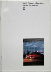 1994 BMW Emergency Vehicles for the Fire Brigade Sales Brochure - German Text