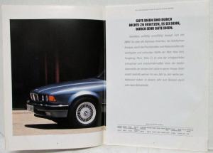 1992 BMW 7-Series Prestige Sales Brochure - German Text