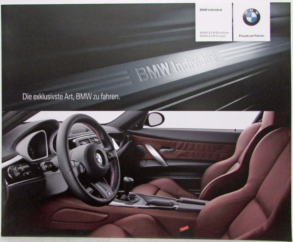 2006 BMW Z4 M Roadster and Coupe Color and Upholstery Selections Folder - German
