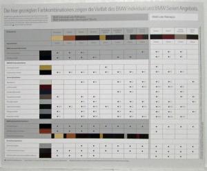 2006 BMW Z4 M Roadster and Coupe Color and Upholstery Selections Folder - German