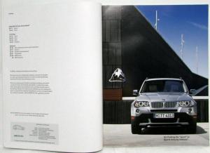 2008 BMW X3 Sports Activity Vehicle Prestige Sales Brochure