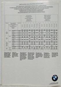 1988 BMW Color and Upholstery - Farben Polster Folder - Multi-language