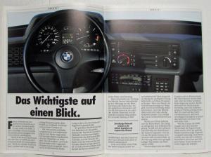 1987 BMW 635CSi Sales Brochure - German Text