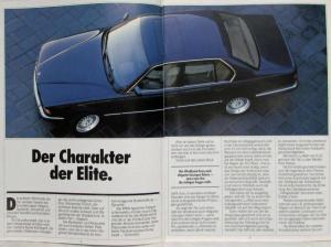 1989 BMW 730i 735i 735iL Sales Brochure - German Text