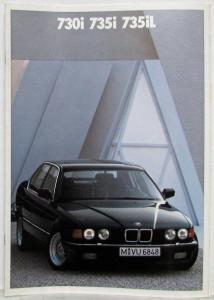 1990 BMW 730i 735i 735iL Sales Brochure - German Text