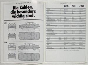 1990 BMW 730i 735i 735iL Sales Brochure - German Text