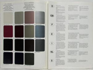 1986 BMW Color and Upholstery - Farben Polster Folder - Multi-language