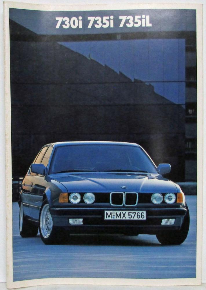 1986 BMW 730i 735i 735iL Sales Brochure - German Text
