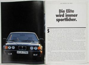 1986 BMW 730i 735i 735iL Sales Brochure - German Text