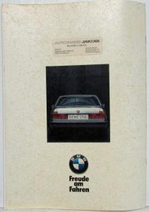 1986 BMW 730i 735i 735iL Sales Brochure - German Text