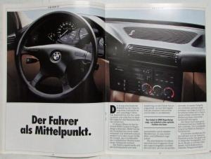 1988 BMW 524td Sales Brochure Highlights Noise Dampening - German Text