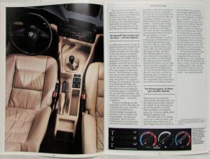 1988 BMW 524td Sales Brochure Highlights Noise Dampening - German Text